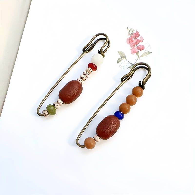 Broche de Armonía de Semilla de Bodhi y Ágata Bodhi Seed Agate Harmony Brooch