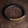 Pulseira de Cobre de Ébano Tibetano para Acalmar Calm Tibetan Ebony Wood Copper Bracelet