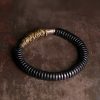 Pulseira de Cobre de Ébano Tibetano para Acalmar Calm Tibetan Ebony Wood Copper Bracelet
