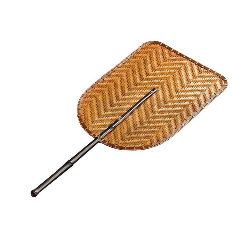 مروحة صينية يدوية الصنع من الخيزران، بيضاوية الشكل Chinese Handmade Bamboo Woven Oval Fan
