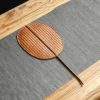مروحة صينية يدوية الصنع من الخيزران، بيضاوية الشكل Chinese Handmade Bamboo Woven Oval Fan