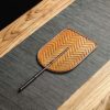 مروحة صينية يدوية الصنع من الخيزران، بيضاوية الشكل Chinese Handmade Bamboo Woven Oval Fan