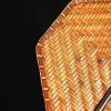 مروحة صينية يدوية الصنع من الخيزران، بيضاوية الشكل Chinese Handmade Bamboo Woven Oval Fan