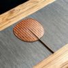 مروحة صينية يدوية الصنع من الخيزران، بيضاوية الشكل Chinese Handmade Bamboo Woven Oval Fan