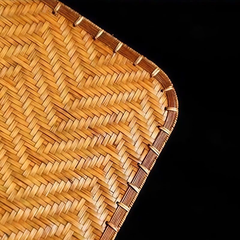 مروحة صينية يدوية الصنع من الخيزران، بيضاوية الشكل Chinese Handmade Bamboo Woven Oval Fan