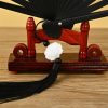 مروحة يدوية قابلة للطي بتصميم تنين وفينيق صيني Chinese Dragon Phoenix Handheld Folding Fan