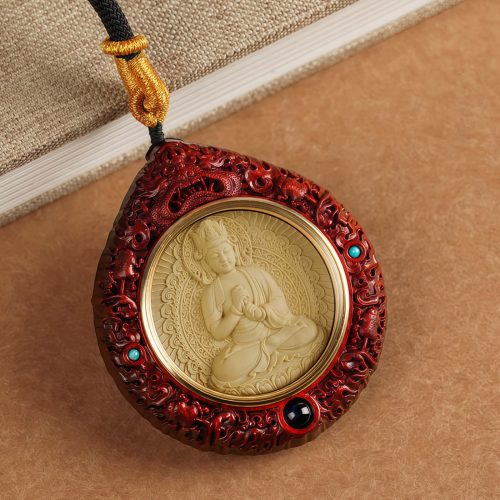 Collar de Sándalo con Signo Zodiacal Chino Avalokiteshvara Collar de Sándalo con Signo Zodiacal Chino Avalokiteshvara