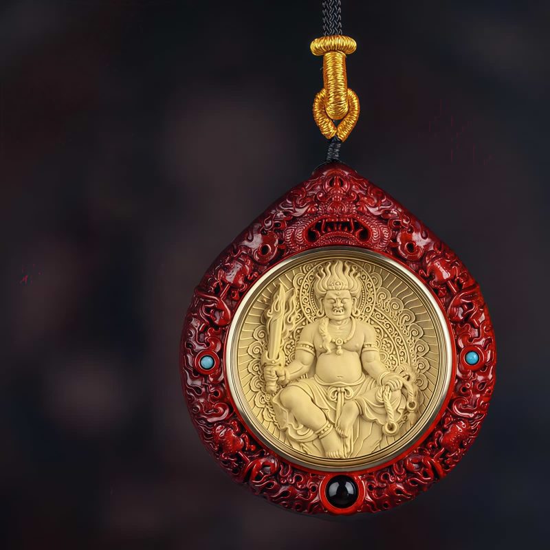 Collar de Sándalo con Signo Zodiacal Chino Avalokiteshvara Chinese Zodiac Sandalwood Avalokitesvara Necklace