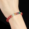 Pulsera de Bendición de Cinabrio y Aguamarina Blessing Bracelet of Cinnabar and Aquamarine