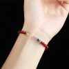 Pulsera de Bendición de Cinabrio y Aguamarina Blessing Bracelet of Cinnabar and Aquamarine