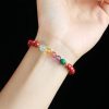 Pulsera de Bendición de Cinabrio y Aguamarina Blessing Bracelet of Cinnabar and Aquamarine