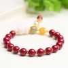 Cinnabar and Jade Bunny Blessing Bracelet Cinnabar and Jade Bunny Blessing Bracelet
