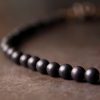Pulseira de Proteção em Ébano, Contas Dzi e Cobre Ebony Dzi Bead Copper Protection Bracelet