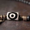 Pulseira de Proteção em Ébano, Contas Dzi e Cobre Ebony Dzi Bead Copper Protection Bracelet