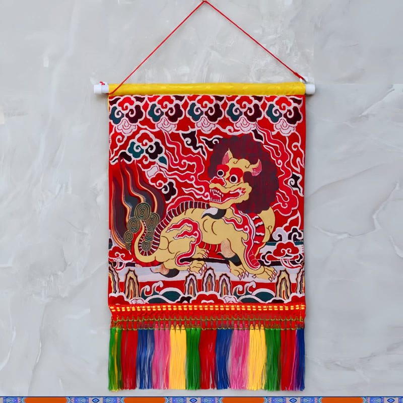 Arte de Pared Feng Shui Qilin Colorido Feng Shui Kirin Colorful Wall Art