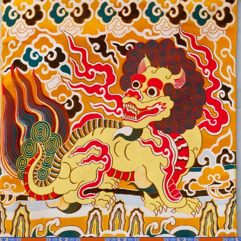 Arte de Pared Feng Shui Qilin Colorido Feng Shui Kirin Colorful Wall Art