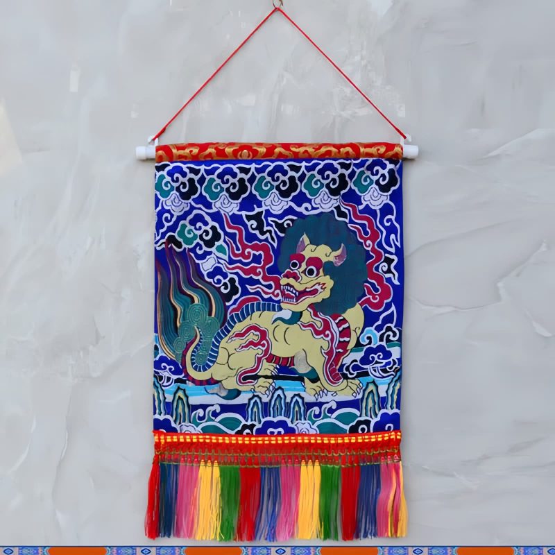 Arte de Pared Feng Shui Qilin Colorido Feng Shui Kirin Colorful Wall Art