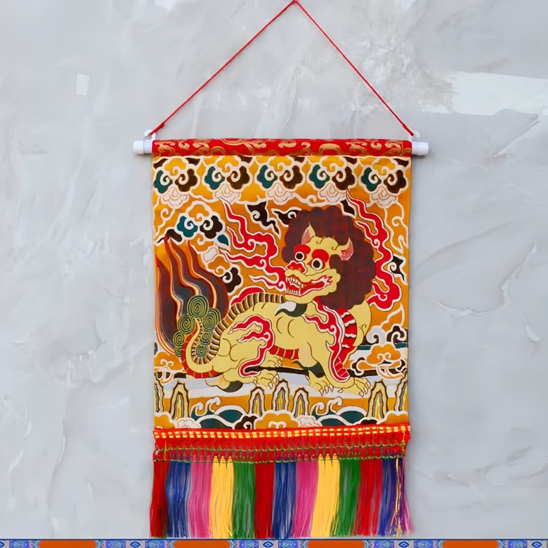 Arte de Pared Feng Shui Qilin Colorido Feng Shui Kirin Colorful Wall Art