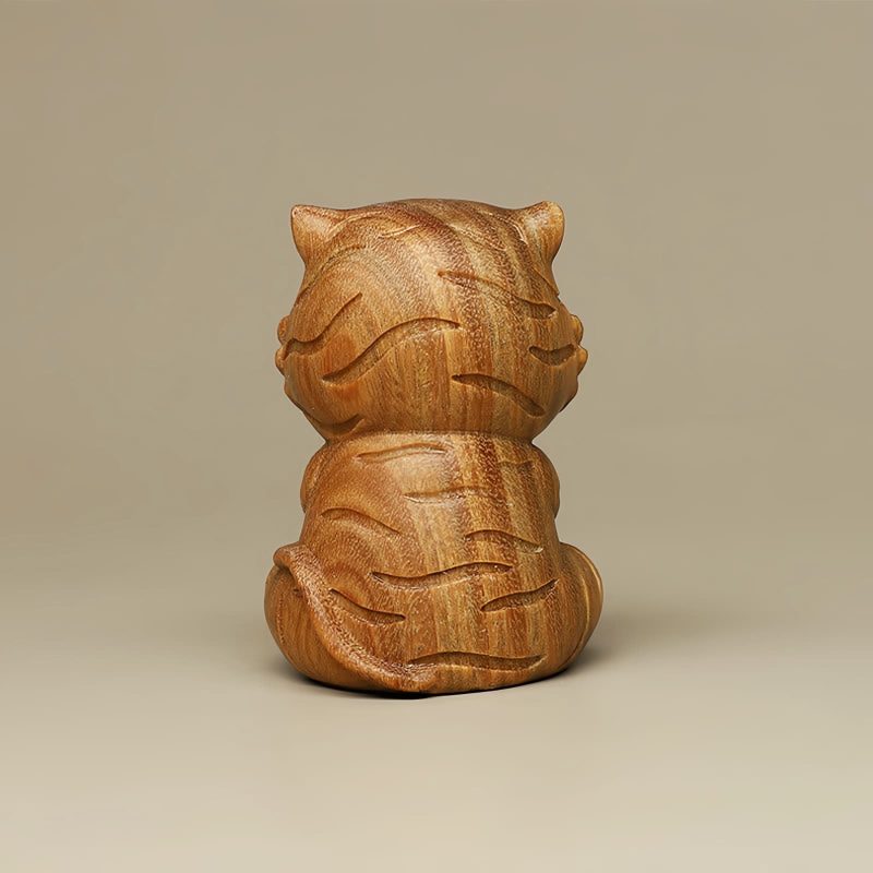 Decoración de Escritorio con Tigre de Sándalo Verde Green Sandalwood Tiger Desk Decoration
