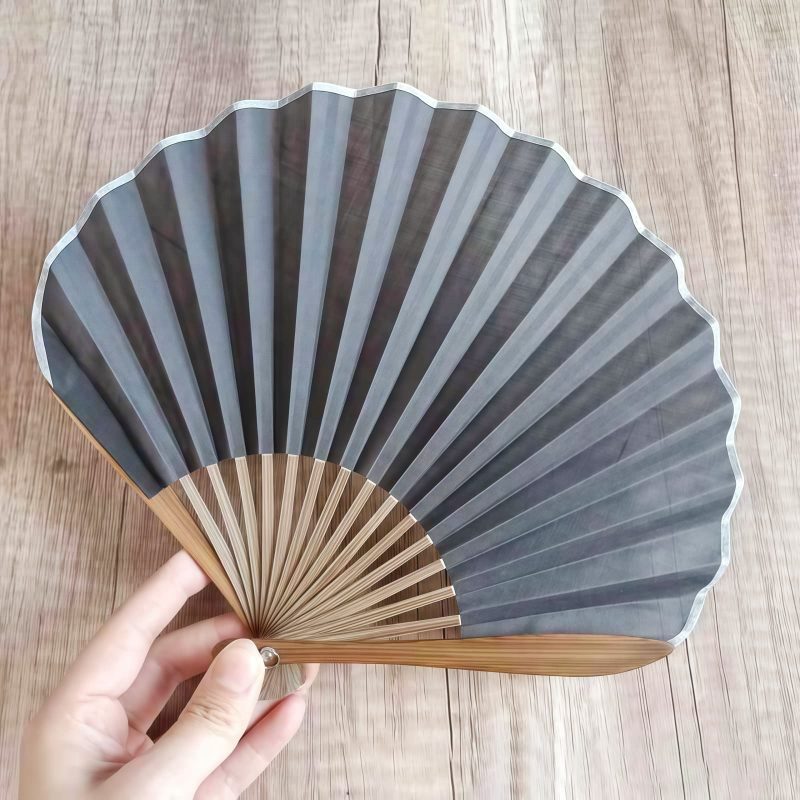 Abanico Plegable de Bambú Retro Artesanal, Color Sólido Handcrafted Retro Bamboo Solid Color Folding Fan
