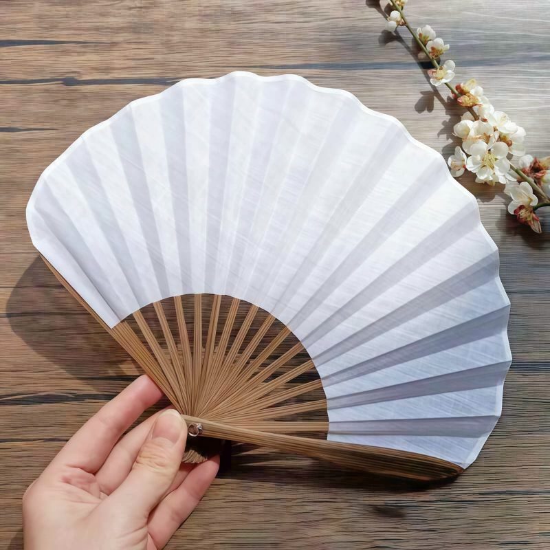 Abanico Plegable de Bambú Retro Artesanal, Color Sólido Handcrafted Retro Bamboo Solid Color Folding Fan