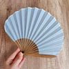 Abanico Plegable de Bambú Retro Artesanal, Color Sólido Handcrafted Retro Bamboo Solid Color Folding Fan