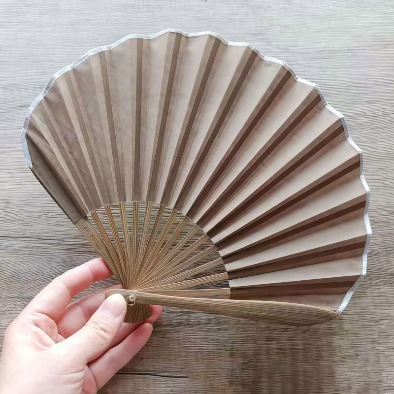 Abanico Plegable de Bambú Retro Artesanal, Color Sólido Handcrafted Retro Bamboo Solid Color Folding Fan