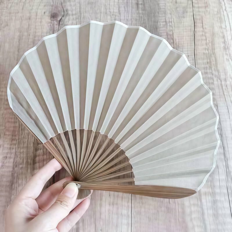 Abanico Plegable de Bambú Retro Artesanal, Color Sólido Handcrafted Retro Bamboo Solid Color Folding Fan