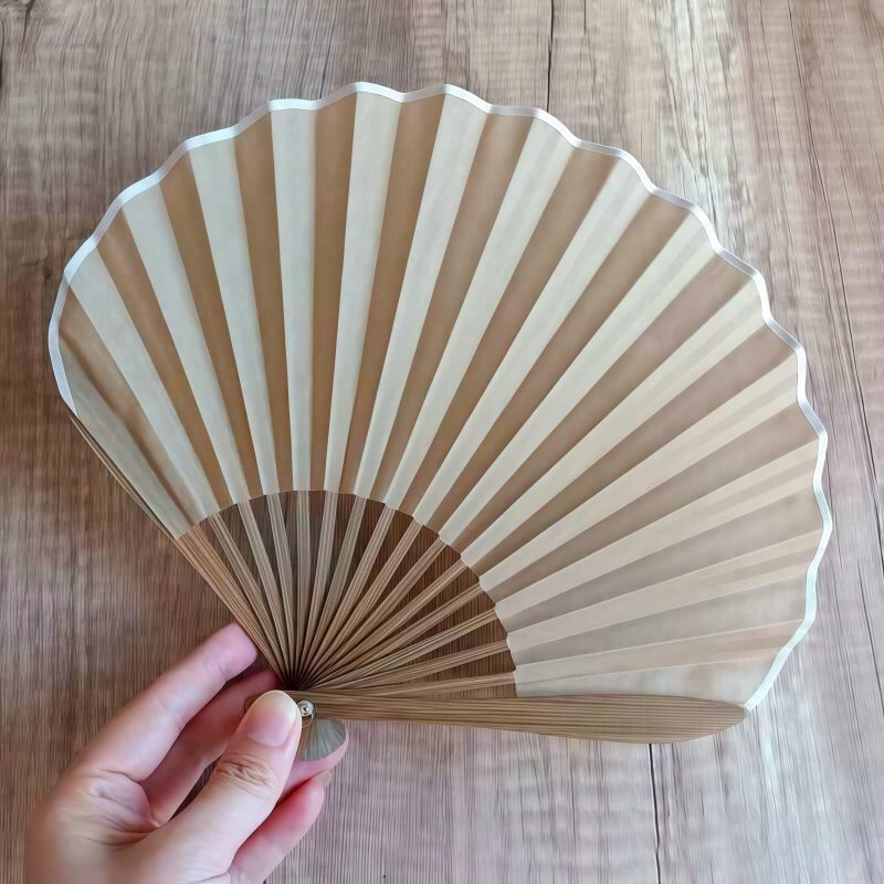 Abanico Plegable de Bambú Retro Artesanal, Color Sólido Handcrafted Retro Bamboo Solid Color Folding Fan