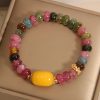 Pulsera Rastreadora de Ánimo con Turmalina y Topacio Naturales Natural Tourmaline Topaz Mood Tracker Bracelet