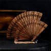 Abanico Plegable Grabado de Áloe de Nha Trang Nha Trang Agarwood Engraved Folding Fan