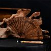 Abanico Plegable Grabado de Áloe de Nha Trang Nha Trang Agarwood Engraved Folding Fan