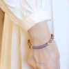 Pulsera de brazalete de sándalo y calcedonia gris Sandalwood Gray Chalcedony Cuff Bracelet