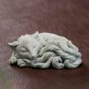 Figurita de Mascota de Té de Zorro de Nueve Colas en Arenisca Sandstone Nine Tailed Fox Tea Pet Figurine