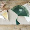 Abanico Plegable de Peonía de Seda con Marco de Bambú Silk Peony Folding Fan with Bamboo Frame