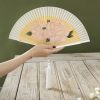 Abanico Plegable de Peonía de Seda con Marco de Bambú Silk Peony Folding Fan with Bamboo Frame