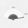Abanico Plegable de Bambú con Flores Retro de Seda Silk Retro Leaves Flower Bamboo Folding Fan