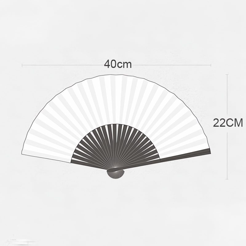 Abanico Plegable de Bambú con Flores Retro de Seda Silk Retro Leaves Flower Bamboo Folding Fan