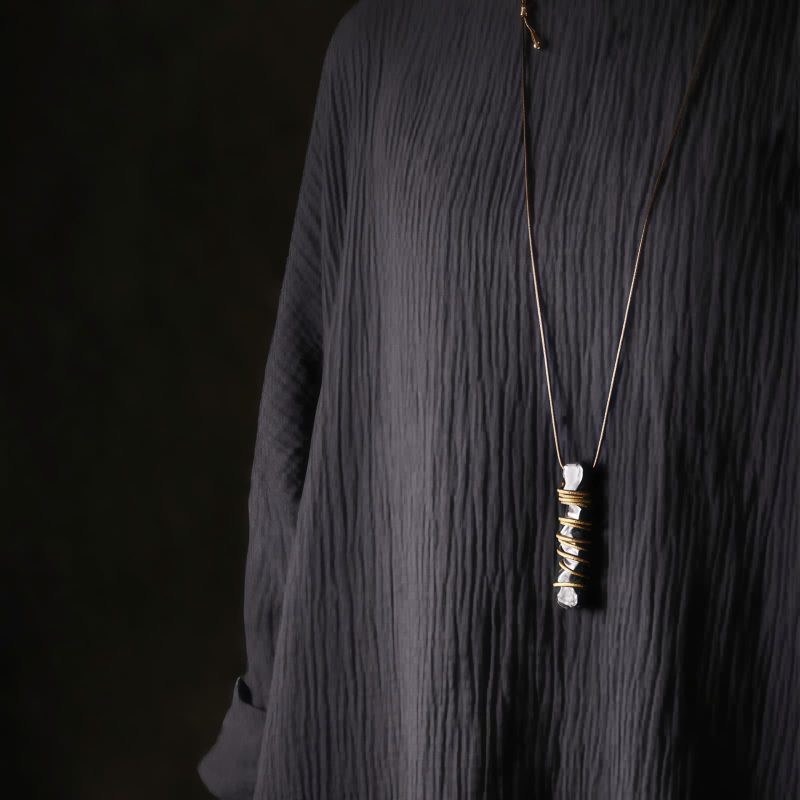 Collar con dije de madera de ébano tibetano para la paz Tibetan Ebony Wood Peace Necklace Pendant