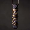 Collar con dije de madera de ébano tibetano para la paz Tibetan Ebony Wood Peace Necklace Pendant