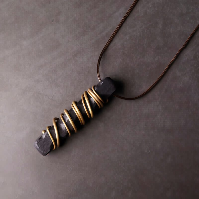 Collar con dije de madera de ébano tibetano para la paz Tibetan Ebony Wood Peace Necklace Pendant