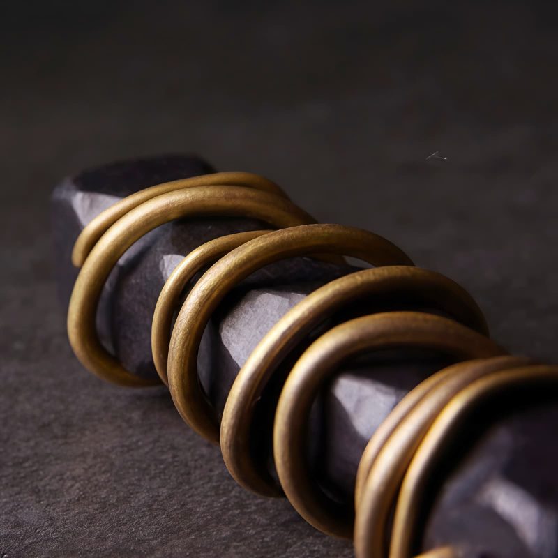 Collar con dije de madera de ébano tibetano para la paz Tibetan Ebony Wood Peace Necklace Pendant