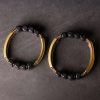 Pulsera de Doble Capa de Madera de Ébano Tibetano y Cobre Tibetan Ebony Wood Copper Double Layer Bracelet