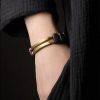 Pulsera de Doble Capa de Madera de Ébano Tibetano y Cobre Tibetan Ebony Wood Copper Double Layer Bracelet