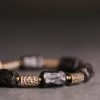 Pulsera de Paz de Ébano Tibetano y Cobre Tibetan Ebony Wood Copper Peace Bracelet