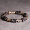 Pulsera de Paz de Ébano Tibetano y Cobre Tibetan Ebony Wood Copper Peace Bracelet