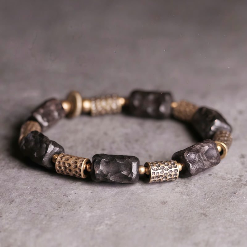 Pulsera de Paz de Ébano Tibetano y Cobre Tibetan Ebony Wood Copper Peace Bracelet