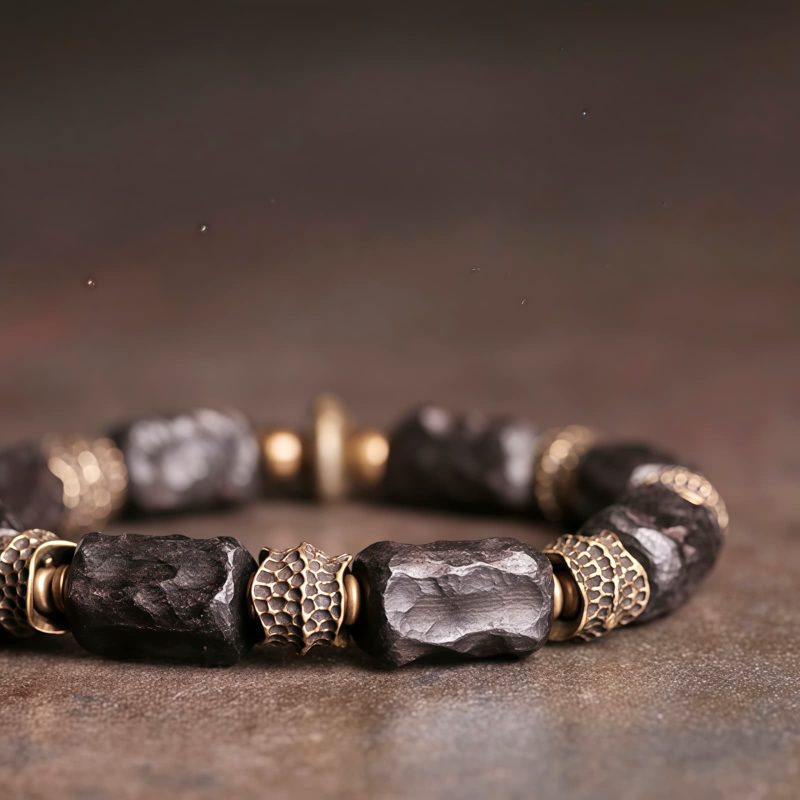 Pulsera de Paz de Ébano Tibetano y Cobre Tibetan Ebony Wood Copper Peace Bracelet
