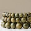 Gelang Tenang Kayu Cendana Hijau Tibet Tibetan Green Sandalwood Calming Bracelet