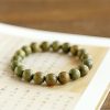 Gelang Tenang Kayu Cendana Hijau Tibet Tibetan Green Sandalwood Calming Bracelet